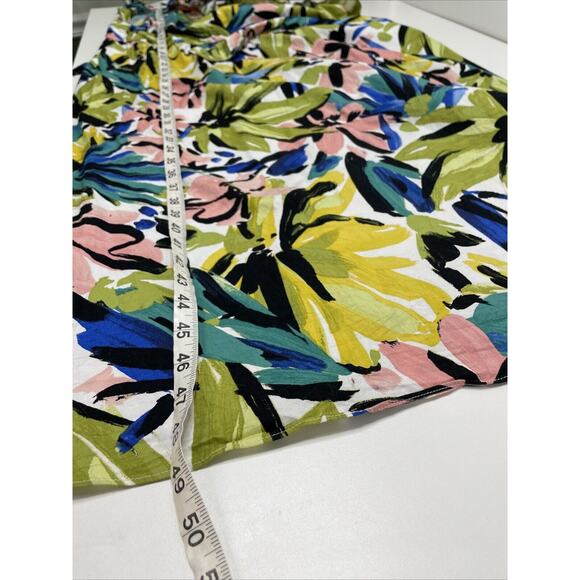 Donna Morgan Women's Cotton Floral Ruffle One Shoulder Midi Dress 14W Artsy Bold - Picture 14 of 14